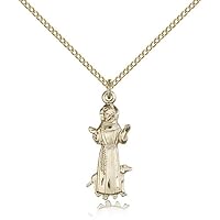 St. Francis Medals - Gold Plated St. Francis Pendant Including 18 Inch Necklace