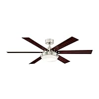 Westinghouse 7205100 Alloy LED Ceiling Fan, 52 in, Brushed Nickel