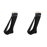 OTC Night Sock, Plantar Fasciitis, Achilles Tendonitis, Step Arch Tight Calf Muscle Support, Black, Small (Pack of 2)