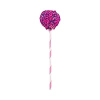 Restaurantware 5.9 Inch Cake Pop Sticks 100 Durable Lollipop Sticks - Sturdy Multipurpose Pink Spirals Paper Colored Cake Pop Sticks Food Grade For Desserts Or Crafts