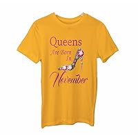 Queens Born November Women Birthday T-Shirt November