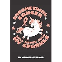 Endometrial Cancer Will Never Dull My Sparkle Journal | 6 x 9 Inch | 120 Pages | Blank Lined Paperback Notebook to Write In