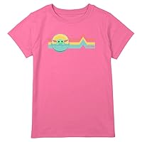 STAR WARS Plus Size Mandalorian Rainbow Child Girls Short Sleeve Tee Shirt
