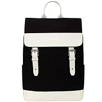 Amber White Black Backpack | 22 L Premium Designer Everyday Travel 16” Inch Laptop Leather Bag For Men and Women