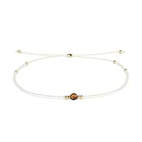 KELITCH Crystal Gems Mix Beaded Friendship Bracelets Charm Adjustable Bracelet New Jewelry (White 1)
