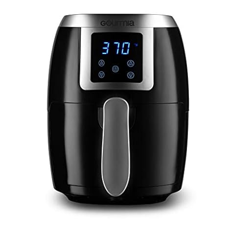 Gourmia GAF228 2.2 Qt Digital Air Fryer - Oil-Free Healthy Cooking - Digital Controls - Removable, Dishwasher-Safe Pan and Tray - Free Recipe Book Included