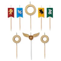 Papyrus Birthday Candles, Harry Potter Quidditch Cake Topper (8-Count)