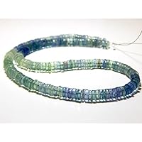 Fluorite Heishi Beads Smooth Tyre Shape/Fluorite Shaded Tyre Beads 100 Persent Natural Gemstone Size 8x7 mm 16