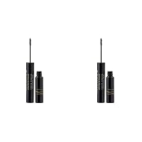 Arches & Halos Microfiber Tinted Brow Mousse - Shape and Define - Get Full, Fluffy, Natural Looking Brows - Vegan and Cruelty Free Makeup - Dark Brown, 0.106 oz (Pack of 2)