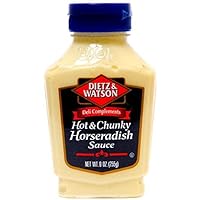 Dietz & Watson, Deli Compliments, Hot & Chunky Horseradish Sauce, 9oz Bottle (Pack of 2)
