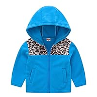 Spring Autumn Boys Girls Zippered Hooded Jacket Thick Fleece Warm Coat Outwear Kids Clothes (10,5)