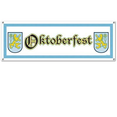 Oktoberfest Sign Banner Party Accessory (1 Count) (1/pkg) Pkg/6