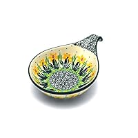 Polish Pottery Spoon/Ladle Rest - Daffodil