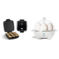 DASH Sous Vide Style Family Size Egg Bite Maker & Rapid Egg Cooker: 6 Egg Capacity Electric Egg Cooker for Hard Boiled Eggs, Poached Eggs, Scrambled Eggs, or Omelets with Auto Shut Off Feature