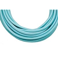 Full-Grain Leather Cord, 3mm Round Turquoise 5 Yard