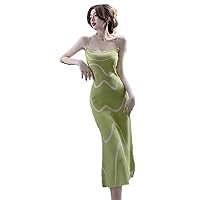 Elegant Strap Long Wave Stripe Length Dresses ' Autumn Party Clothing