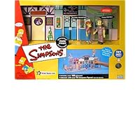 Playmates Springfield Main Street Playset with Crazy Old Man & Squeaky Voice Teen Figures