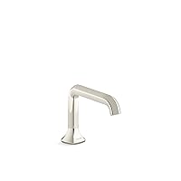 KOHLER 27009-N-SN Occasion Bathroom Sink Faucet Spout, Stationary Deck-Mount Bathroom Sink Spout, 0.5 gpm, Vibrant Polished Nickel