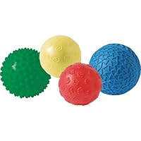 Constructive Playthings Set of 4 Textured Ball Ranging in Size from 5 1/2