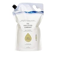 Daily Shampoo, 2 L Refill Pouch, Cleanses and Replenishes, Fragrance Free, Plant- and Mineral-Based, Biodegradable, Unscented Hair Care