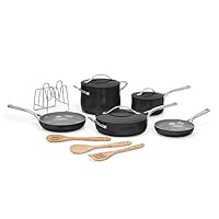 Cuisinart Culinary Collection 12-Piece Pots and Pans Set, PURELYCERAMIC Nonstick, Black
