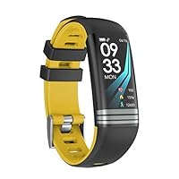 New Fitness Bracelet Heart Rate Monitor Smart Band Watch Multi-Sport Mode for iPhone Android (Yellow)
