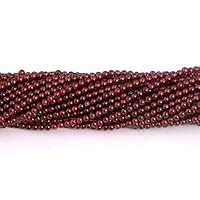5 Strand Natural Garnet Smooth Balls 2.5mm - Garnet Plain MALA Beads 13.5 inch Code-HIGH-15219