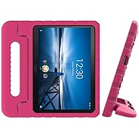 Kid Friendly Case Compatible for LG G Pad 5 10.1 inch 2019 T600 T605 Shockproof Ultra Light Weight Convertible Handle Stand Cover (Rose)