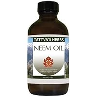 Organic Neem Oil - Non GMO Nourishes Itchy, Dry, Irritated Skin, Promotes Healthy Skin - Cold Pressed Unrefined 8 Oz. 2 Month Supply from