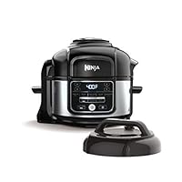 Ninja OS101 Foodi 9-in-1 Pressure Cooker and Air Fryer with Nesting Broil Rack, 5-Quart Capacity, and a Stainless Steel Finish (Renewed)