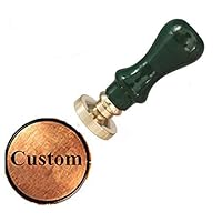 Custom Wax Seal Stamp,Custom Logo Wax Seal Stamp,Personalized Your Own Design Wax Seal Stamp Wedding Invitations DIY Gift Idea Letter Card Package Envelope Sealing Stamp Peacock Green Handle