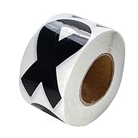 Black Ribbon Awareness Stickers for Melanoma, Skin Cancer and Sleep Disorder Awareness – Perfect for Events Decoration, Support Groups, Fundraisers and More! (1 Roll - 250 Stickers)