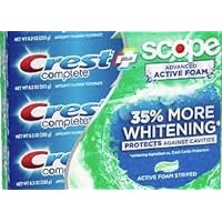 Crest Complete + Scope Advanced Active Foam Toothpaste, 8.2 oz