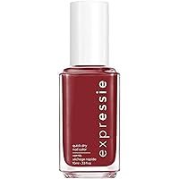 Essie expressie, Quick-Dry Nail Polish, 8-Free Vegan, Wine Red, Notifications On, 0.33 fl oz