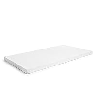 Milliard 2-Inch Ventilated Memory Foam Crib and Toddler Bed Mattress Topper with Removable Waterproof 65-Percent Cotton Non-Slip Cover - 52