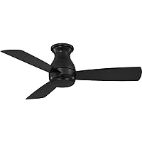 Fanimation Hugh Indoor/Outdoor Ceiling Fan with Blades and LED Light Kit 44 inch - Black