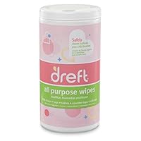 Dreft All Purpose Baby Cleaning Wipes, Formulated with Care, Great for Car Seat, Highchair, Baby Toys and More, 70 Count (Pack of 4)
