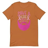 Save A Life Grope Your Wife Funny Breast Cancer Awareness Vintage Style Tee with 2XL 3XL 4XL