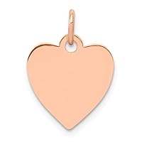 14k Gold Love Heart Disc Charm Pendant Necklace Jewelry for Women in Rose Gold White Gold Yellow Gold and Variety of Options