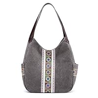 One shoulder handbag new printing large capacity multi-layer women's bag versatile Vintage Canvas bag women's bag