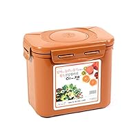 Premium Kimchi, Sauerkraut Container Probiotic Fermentation with Inner Vacuum Lid (Earthenware Brown, 0.9 gal/ 3.4L)