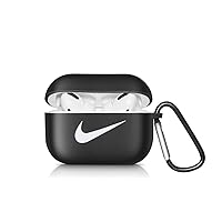 Compatible with AirPod Pro Case, Full-Body Soft Silicone Shell Protective Case Cover with Keychain for AirPods Pro, Black