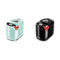 Elite Gourmet Programmable Bread Maker Machines (2 lbs, 3 Loaf Sizes) - Mint and Black