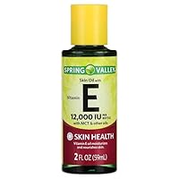 Foxie Spring Valley Vitamin E Oil with Keratin For Skin Health, 12000 IU, 2 fl oz