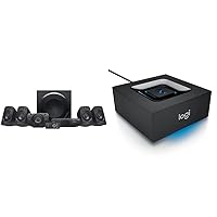 Logitech Z906 Surround Sound Speaker System Bundle with Bluetooth Audio Adapter