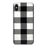 R2842 Black and White Buffalo Check Pattern Case Cover for iPhone X