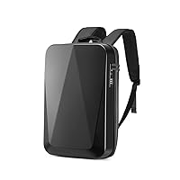 Anti Theft Hard Shell Business Backpack,Waterproof Travel Backpack, USB 15.6 Inch Laptop Backpack for Men (Black, Regular)