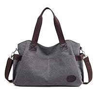 Canvas Tote Handbags for Women Casual Work Shopping Bag Hobo Travel Purse Crossbody Shoulder Bags
