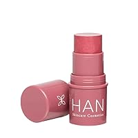 HAN Skincare Cosmetics Vegan, Cruelty-Free 3-in-1 Multistick for Cheeks, Lips, Eyes, Rose Berry