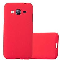 Case Compatible with Samsung Galaxy J3 / J3 DUOS 2016 in Frost RED - Shockproof and Scratch Resistant TPU Silicone Cover - Ultra Slim Protective Gel Shell Bumper Back Skin